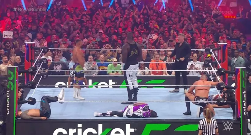 ESPN host Pat McAfee enters Royal Rumble before quickly retreating