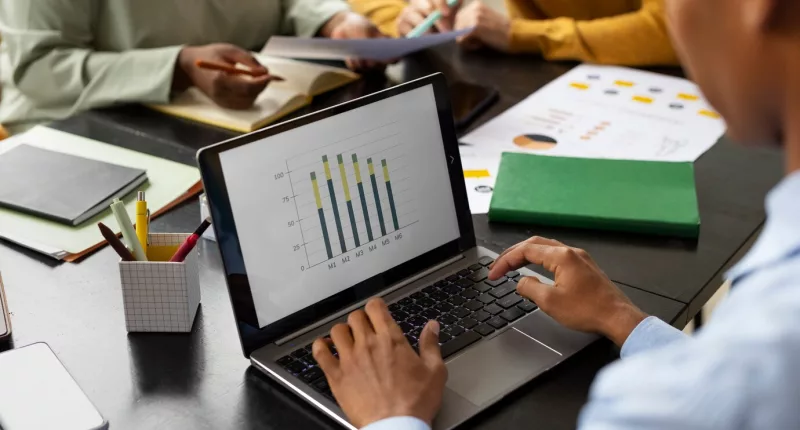 group of people doing financial analytics
