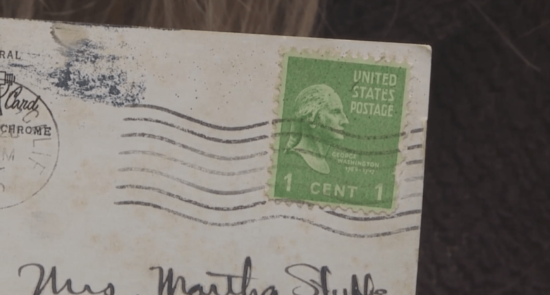 Holiday card postmarked 1950 arrives at Kansas City home