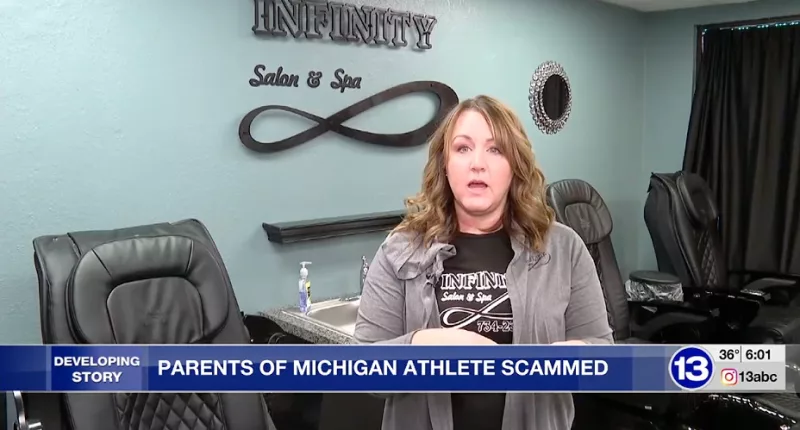 Thomason was scammed out of $250 after she was made to believe her son had been arrested following Michigan's football team's National Championship win