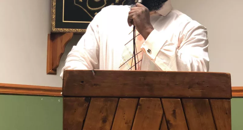 Imam Hassan Sharif was attacked outside of a Newark mosque on Wednesday morning