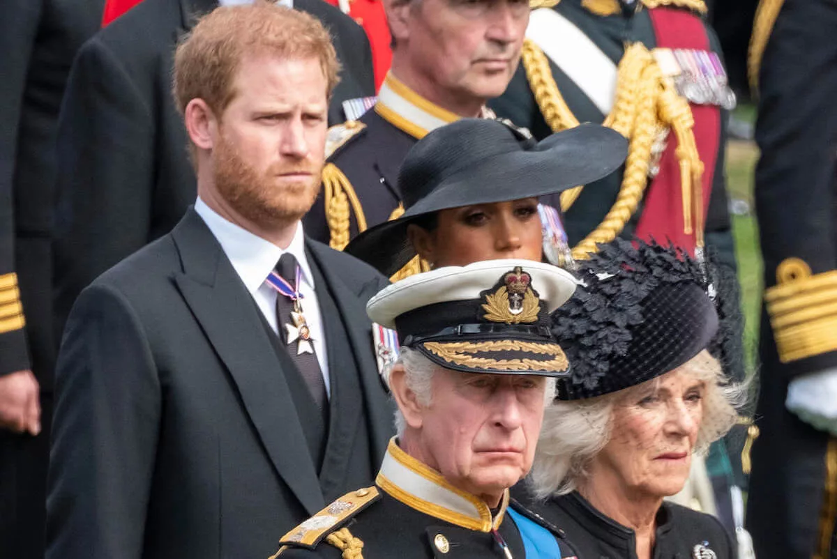 King Charles Subtly Showed Harry and Meghan 'Affection' at Queen Elizabeth's Funeral, Body Language Expert Says