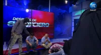 Hooded gunmen have stormed a live television broadcast in Ecuador