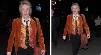 Sir Rod Stewart pictured with unknown injury as he wears bandages during night out