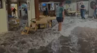 Terrifying moment freak wave smashes down in the Marshall Islands