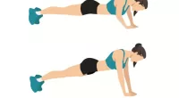 woman doing diamond pushups, concept of exercises for turkey wing arm fat