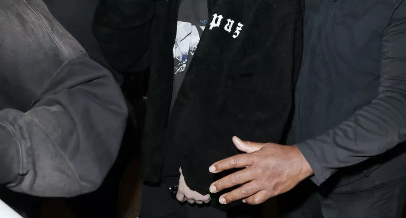 Adin Ross was seen leaving the Cosmopolitan Hotel for the Fanatics party the day before the Super Bowl
