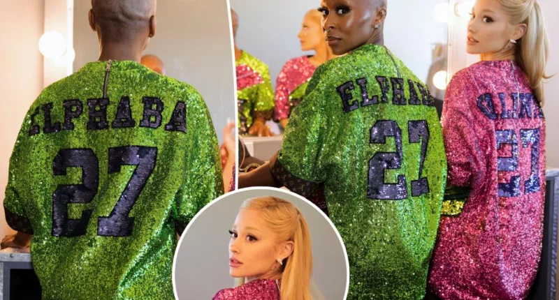 Ariana Grande and Cynthia Erivo sparkle at Super Bowl 2024 in 'Wicked'-themed jerseys