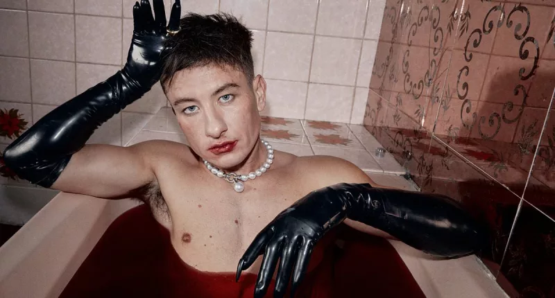Barry Keoghan bathes in a bath of blood for vampire-inspired shoot
