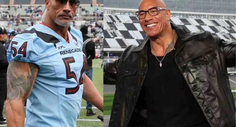Dwayne Johnson hypes up the launch of United Football League’s inaugural season at NASCAR’s Daytona 500 event