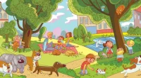 With so much going on in the picture you're bound to struggle to spot the lion
