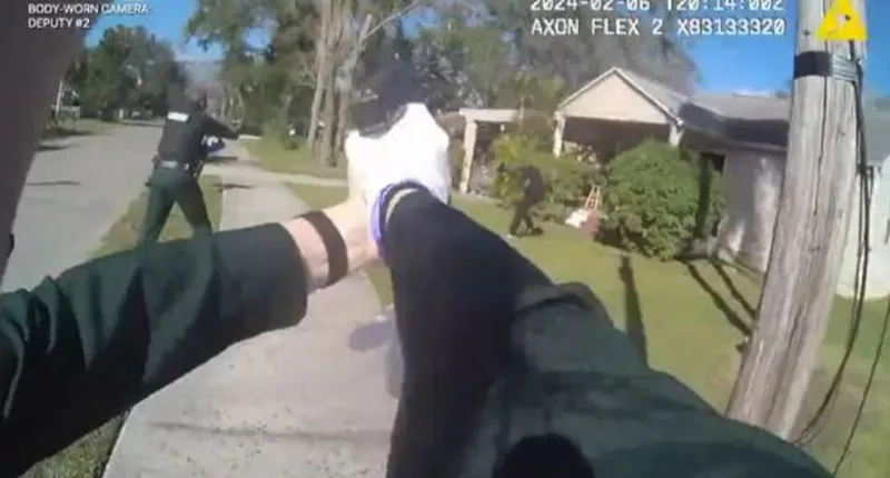 Florida sheriff's office releases bodycam footage showing man shot dead by deputies charging them with knife