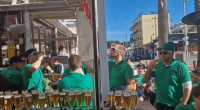 The 40 Germans broke the record by drinking 1,300 glasses of beer