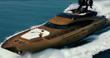 The world's only 24-karat gold covered sports yacht costs £100,000 a week