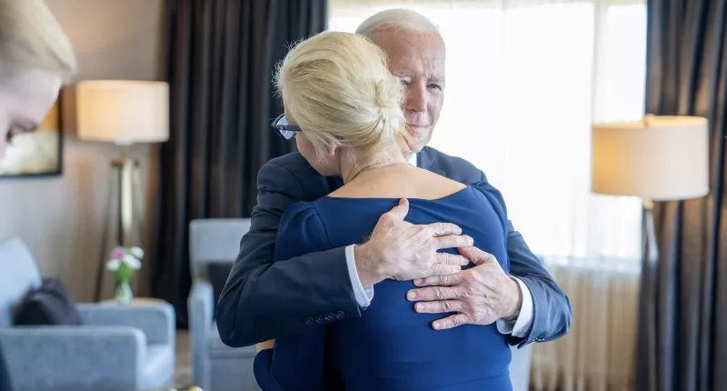 Joe Biden hugged Russian opposition leader Alexei Navalny’s widow Yulia