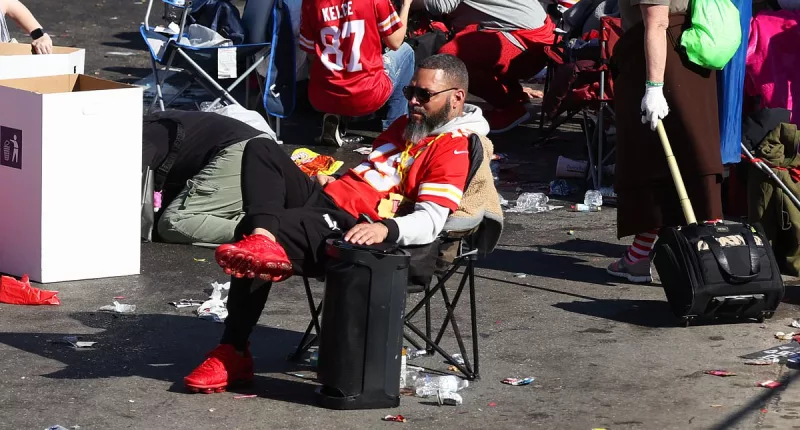 Kansas City Chiefs fan remains in chair during parade shooting