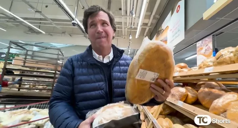 Silence from Tucker Carlson on death of Putin opponent Navalny after gushing over cheap supermarkets and clean train stations