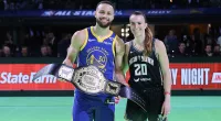 Stephen Curry BEATS Sabrina Ionescu in head-to-head 3-point contest