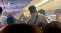 Terrifying moment power bank explodes on plane