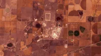 This satellite image from Planet Labs PBC shows the Pantex nuclear facility near Amarillo, Texas, Saturday, Feb. 24, 2024. Pantex, the main facility that assembles and disassembles America