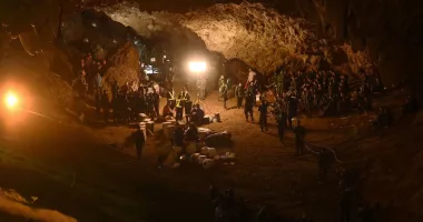 In June 2018 12 children and their football coach were rescued from a network of caves after being trapped for days