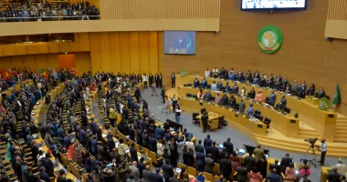 FILE - African heads of state attend the 37th Ordinary session of the Assembly of the African Union (AU) Summit at the AU headquarters in Addis Ababa, Ethiopia, on Feb. 17, 2024. Arab nations are putting to a vote a U.N. resolution demanding an immediate humanitarian cease-fire in Gaza, knowing it will be vetoed by the United States but hoping to show broad global support for ending the Israel-Hamas war. (AP Photo)