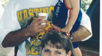 David Temple pictured with his first wife Belinda Lucas and their son Evan