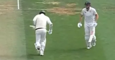 Aussies lucky to escape penalty after bizarre moment batsmen turn down crucial runs to chat in the middle of the pitch against New Zealand