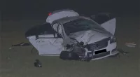 CCTV shows car rolling in serious crash that left man injured