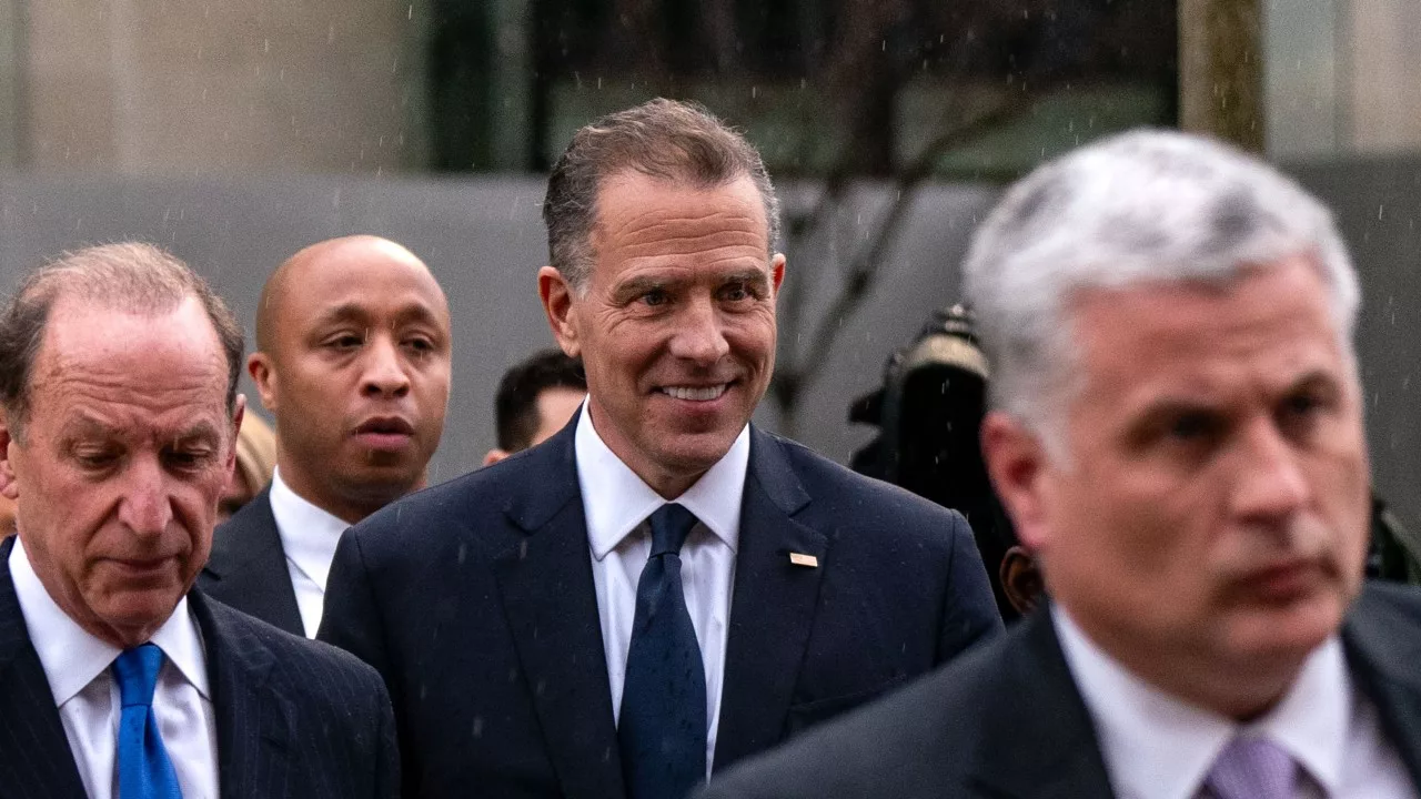 House Oversight Committee Holds Closed Door Interview With Hunter Biden Hunter Biden, son of US President Joe Biden, center, departs after an interview with the House Oversight Committee in Washington, DC, US, on Wednesday, Feb. 28, 2024. Republicans in the US Congress are formally investigating whether to impeach President Joe Biden over his family