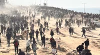 IDF says troops fired ‘warning shots’ as mob rushed aid convoy, leading to more than 100 killed