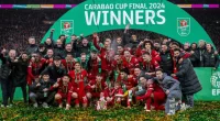 Jurgen Klopp, Mohamed Salah, Luis Diaz, Darwin Nunez, Wataru Endo, Kostas Tsimikas, Virgil van Dijk, Alexis Mac Allister, Harvey Elliott, Jarell Quansah, Curtis Jones