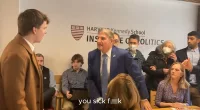 Moment activist calls West Virginia Senator Joe Manchin a 'sick f***'