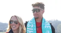 Patrick Mahomes and wife Brittany swap football for soccer