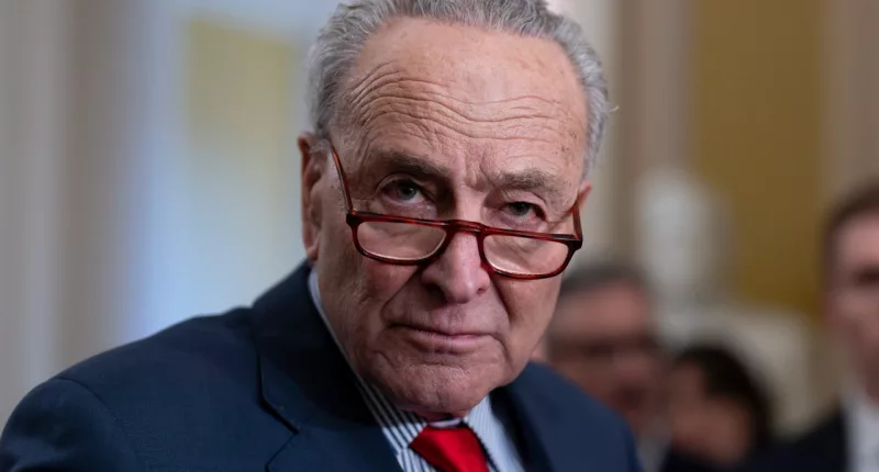 FILE - Senate Majority Leader Chuck Schumer, D-N.Y., speaks to reporters at the Capitol in Washington, March 12, 2024. Schumer is calling on Israel to hold new elections. Schumer says he believes Israeli Prime Minister Benjamin Netanyahu has “lost his way” amid the Israeli bombardment of Gaza and a growing humanitarian crisis there. Schumer is the first Jewish majority leader in the Senate and the highest-ranking Jewish official in the U.S.. (AP Photo/J. Scott Applewhite, File)
