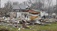 An extreme storm has devastated parts of the Midwest and at least three people have died