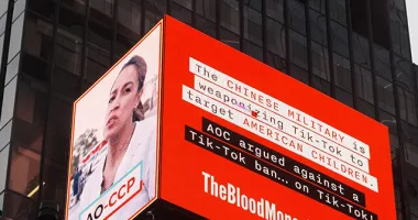 Times Square Billboard Hits ‘AO-CCP’ for Pro-TikTok Stance
