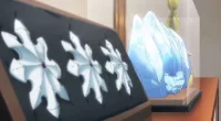 Essence Stones in a glass case in Solo Leveling.
