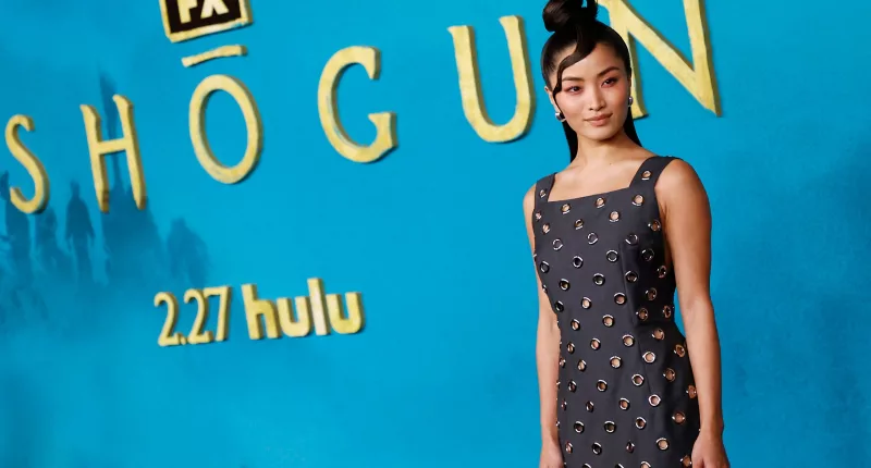 New Zealand actress Anna Sawai attends the red carpet event for FX