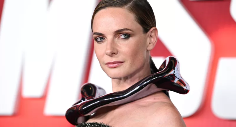 Rebecca Ferguson at a Mission Impossible premiere in July of 2023.