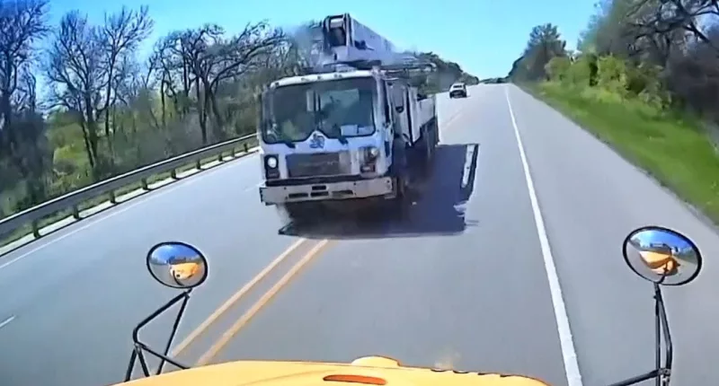 Dashcam video shows cement truck plowing into Texas school bus, killing boy and man