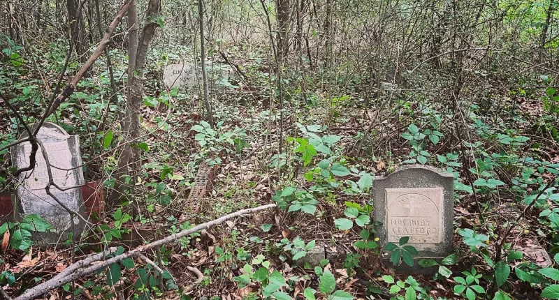 A historical burial site from the 1800s that has been left in disarray is now at the heart of a legal battle