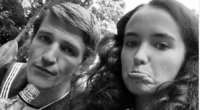 Ewan Mitchell and Julia Brown