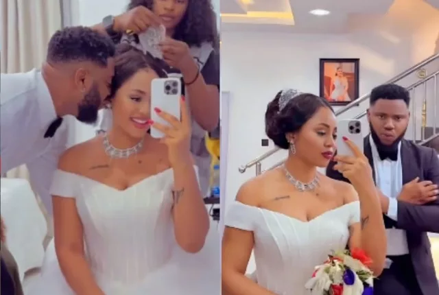 Mixed reactions as Somadina set to ‘wed’ ex-girlfriend, Regina Daniels in new movie
