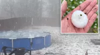 Softball-size hail smashes windows, destroys homes in Carolinas