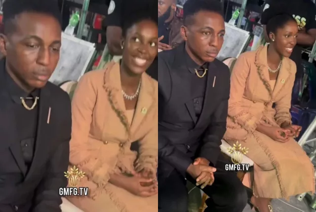 “You guys should let him breath" — Netizens reacts to Frank Edward’s expression as he sits next to Marie Bliss