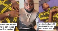 "After God, it’s Davido"- Young Nigerian man declares from sick bed