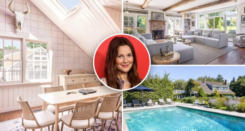Drew Barrymore’s lists sprawling Hamptons estate for $8.5M