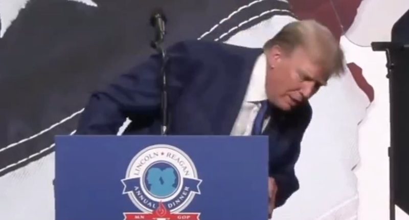 Trump, 78, suffers embarrassing wobble at Minnesota rally