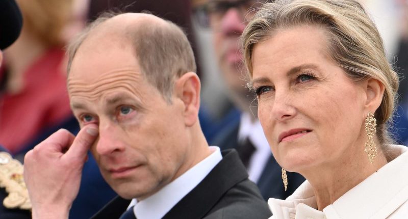 Prince Edward's tears for veterans: Royal is overcome with emotion as he attends D-Day commemorations with Sophie in Staffordshire